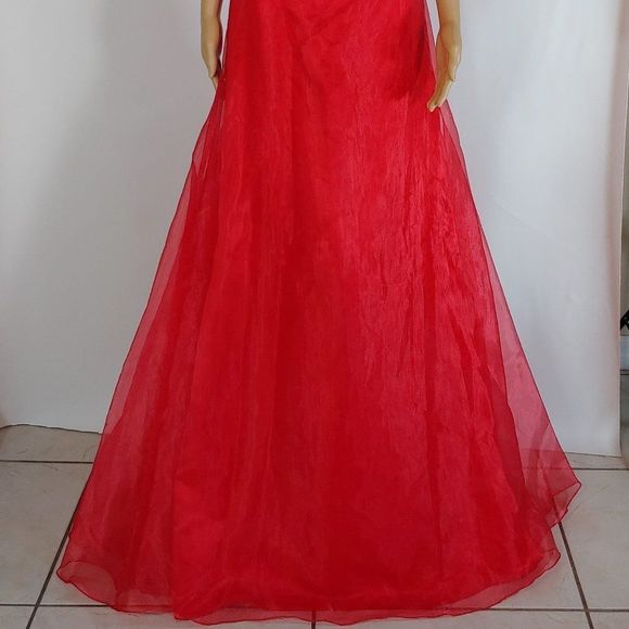 New Joli A-Line Formal Gown Style 9329 in Red - Picture 5 of 5